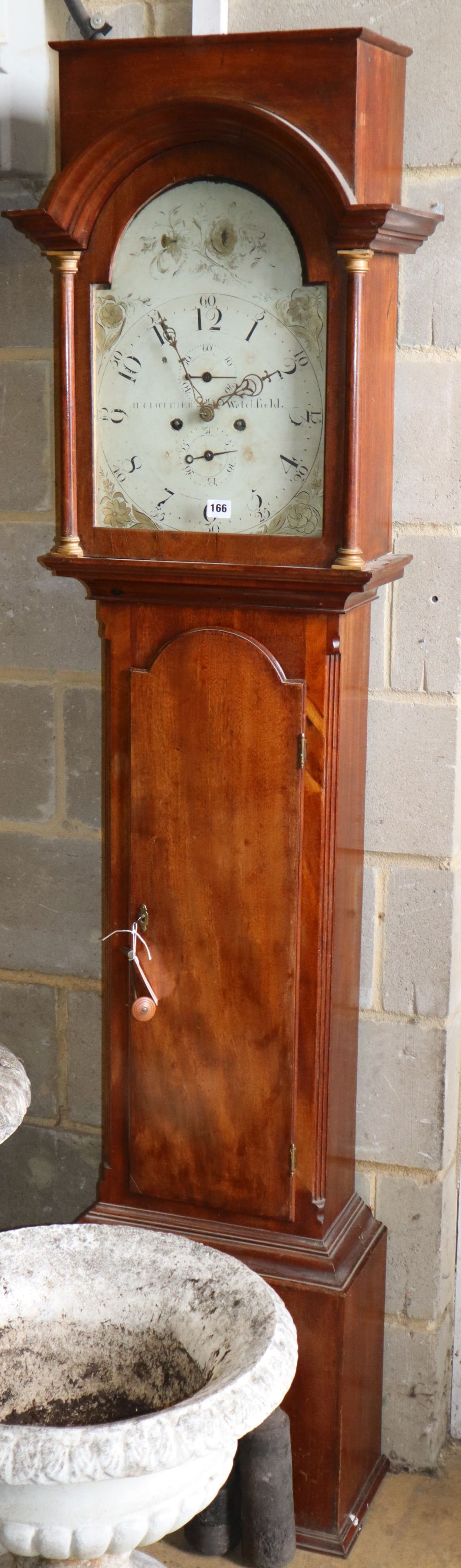 A George III mahogany longcase clock, H.197cm, W.49cm, D.25cm